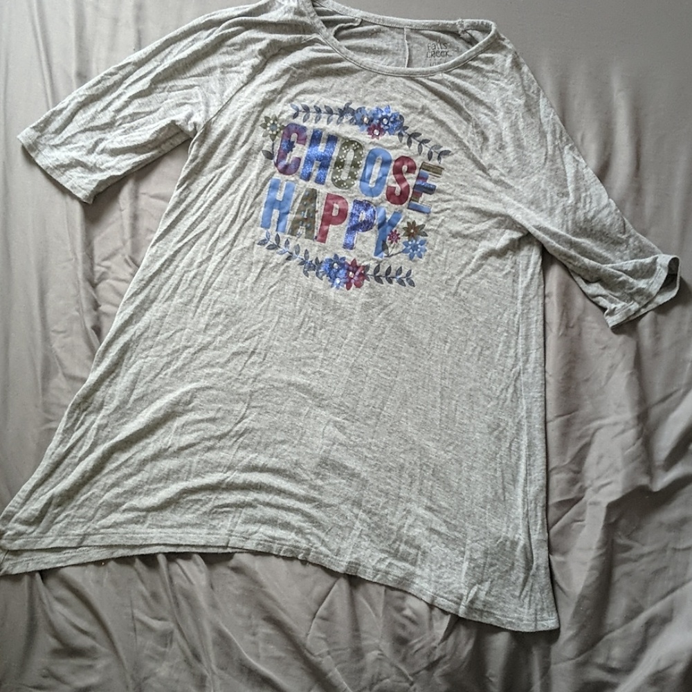 Flowy girls "Choose Happy" Shirt